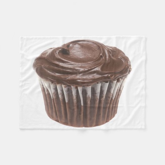 Chocolade Cupcake Fleece Deken (Voorkant (Horizontaal))