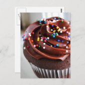 Chocolade Cupcake Fotobriefkaart Briefkaart (Voorkant / Achterkant)
