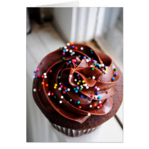 Chocolade Cupcake-fotokaart
