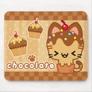 Chocolade Cupcake Kat Mousepad Muismat