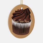 Chocolade Cupcake Keramisch Ornament (Rechts)