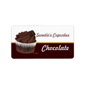 Chocolade Cupcake Labels (Voorkant)