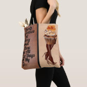 Chocolade Cupcake Lady-Psalm 23:6d Tote Bag (Dichtbij)