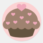 Chocolade Cupcake Love Stickers (Voorkant)