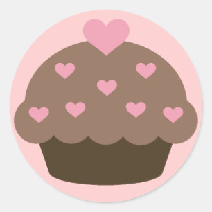 Chocolade Cupcake Love Stickers