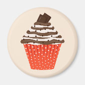Chocolade Cupcake Magneet (Voorkant)