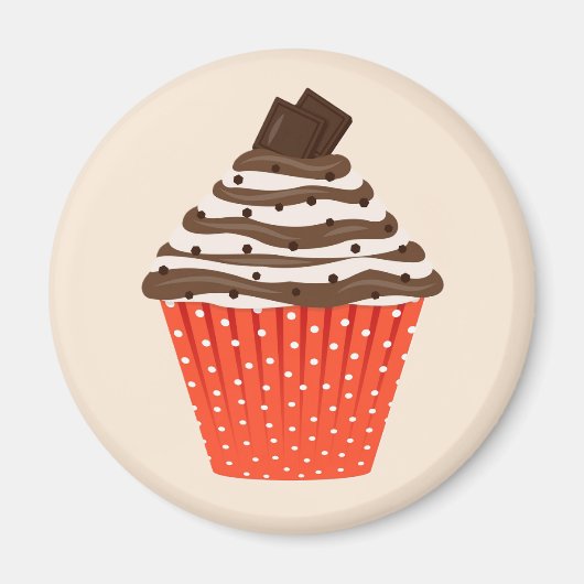 Chocolade Cupcake Magneet (Voorkant)