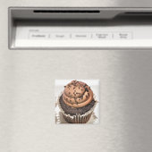 Chocolade Cupcake Magneet (Insitu (Vaatwasser))