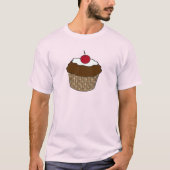 Chocolade Cupcake met een Kers T-shirt (Voorkant)