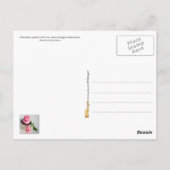 Chocolade Cupcake met roze Rose Briefkaart (Achterkant)