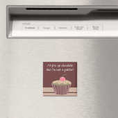 Chocolade Cupcake met Spreuk Magneet (Insitu (Vaatwasser))
