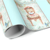 Chocolade Cupcake met Victoriaans ondervoorzitter  Cadeaupapier (Rol Hoek)