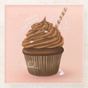 Chocolade Cupcake Onderzetter Glazen Onderzetter