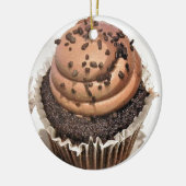 Chocolade Cupcake Ornament Round (Links)