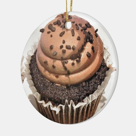 Chocolade Cupcake Ornament Round (Links)