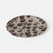 Chocolade Cupcake Papieren Bordje (Gekanteld)