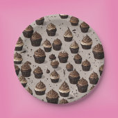 Chocolade Cupcake Papieren Bordje