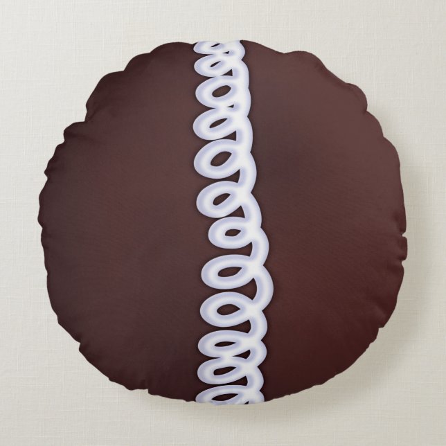Chocolade Cupcake Pillow Rond Kussen (Voorkant)