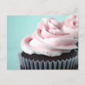 Chocolade Cupcake Roze vanille, bevroren Briefkaart (Voorkant)