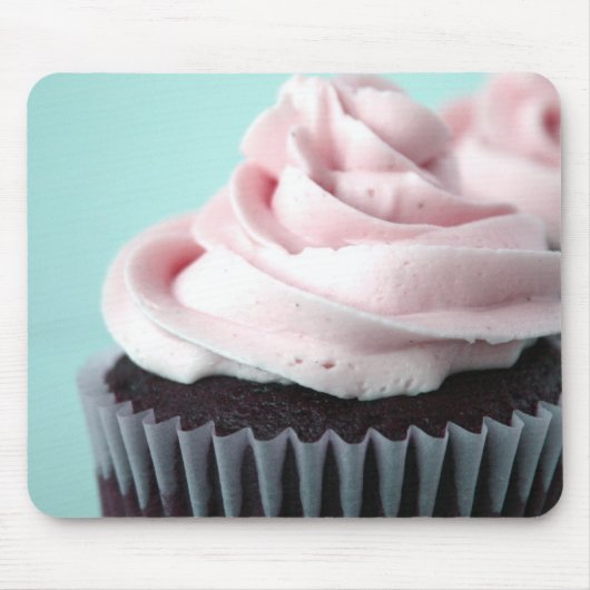 Chocolade Cupcake Roze Vanille Frosting Muismat (Voorkant)