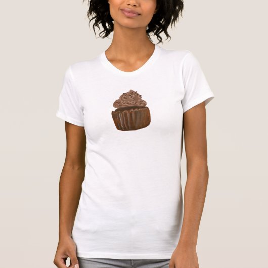 Chocolade Cupcake Schattigee Bakkerij Sweet Graphi T-shirt (Voorkant)
