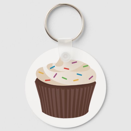 Chocolade Cupcake Sleutelhanger (Voorkant)