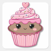 Chocolade Cupcake Sticker (Voorkant)