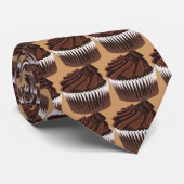 Chocolade Cupcake Stropdas (Opgerold)