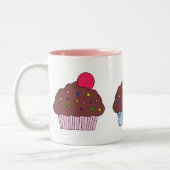 Chocolade CupCake Tweekleurige Koffiemok (Links)