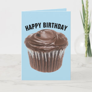 CHOCOLADE CUPCAKE VERJAARDAGSKAART KAART