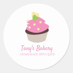 Chocolade Cupcakes Draai Thuis Bakkerij Ronde Sticker