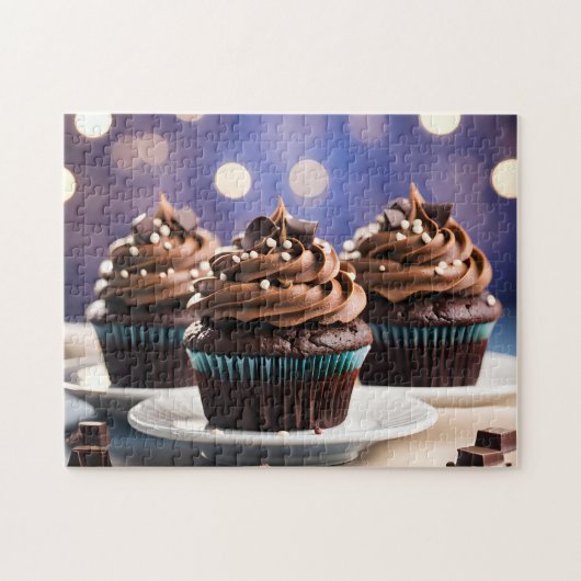Chocolade Cupcakes Legpuzzel (Horizontaal)