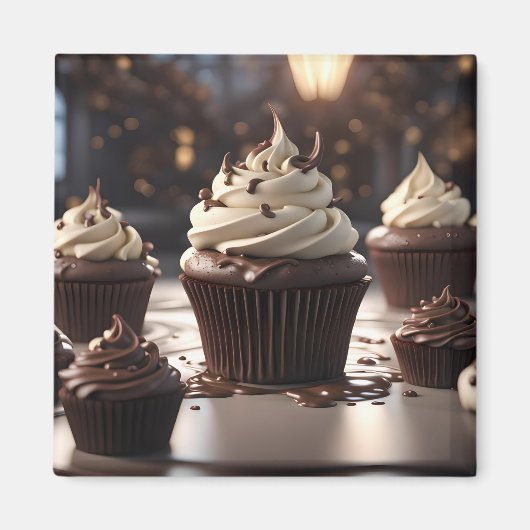 Chocolade Cupcakes Magneet (Voorkant)