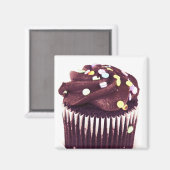 Chocolade cupcakes magneet (Voorkant / Achterkant)