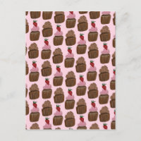 Chocolade Cupcakes Patroon Gelukkig Verjaardag