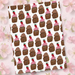 Chocolade Cupcakes Pattern Happy Birthday Briefkaart<br><div class="desc">Cute waterverf chocolade cupcakes patroon! Pas deze kaart aan! Bekijk mijn winkel voor meer!</div>