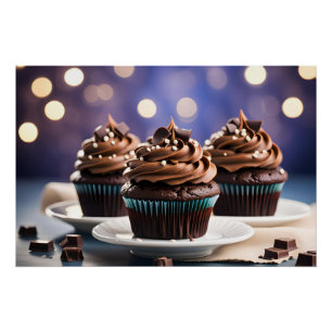 Chocolade Cupcakes Perfect Poster