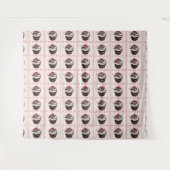 Chocolade Cupcakes Red en White Wall Tapestry Wandkleed (Voorkant (horizontaal))