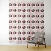Chocolade Cupcakes Red en White Wall Tapestry Wandkleed (In situ)