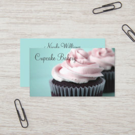 Chocolade Cupcakes Roze vanille, bevroren Visitekaartje
