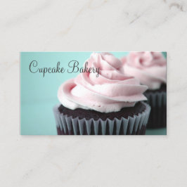 Chocolade Cupcakes Roze vanille, bevroren Visitekaartje