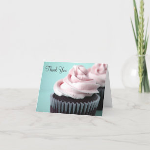 Chocolade Cupcakes Roze Vanille Frosting Bedankt