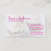 Chocolade Cupcakes Sprinkles Vanilla Frosting Visitekaartje (Achterkant)