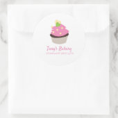 Chocolade Cupcakes Swirl Zelfgemaakte Bakkerij Ronde Sticker (Tas)