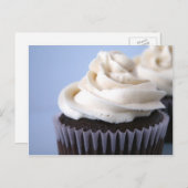 Chocolade Cupcakes Vanilla, bevroren Briefkaart (Voorkant / Achterkant)