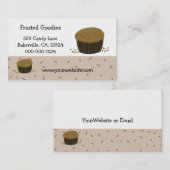 Chocolade Cupcakes Visitekaartje (Voorkant / Achterkant)