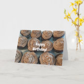 Chocolade Cupcakes Voor Je Verjaardag Kaart (Gele Bloem)