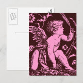 Chocolade cupid met  tarwesteel briefkaart (Voorkant / Achterkant)