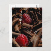 Chocolade Curls en frambozen Briefkaart (Voorkant / Achterkant)