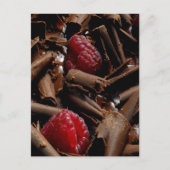 Chocolade Curls en frambozen Briefkaart (Voorkant)